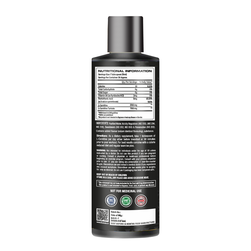 Carni Bolt Liquid L-Carnitine 3200mg - Image 3
